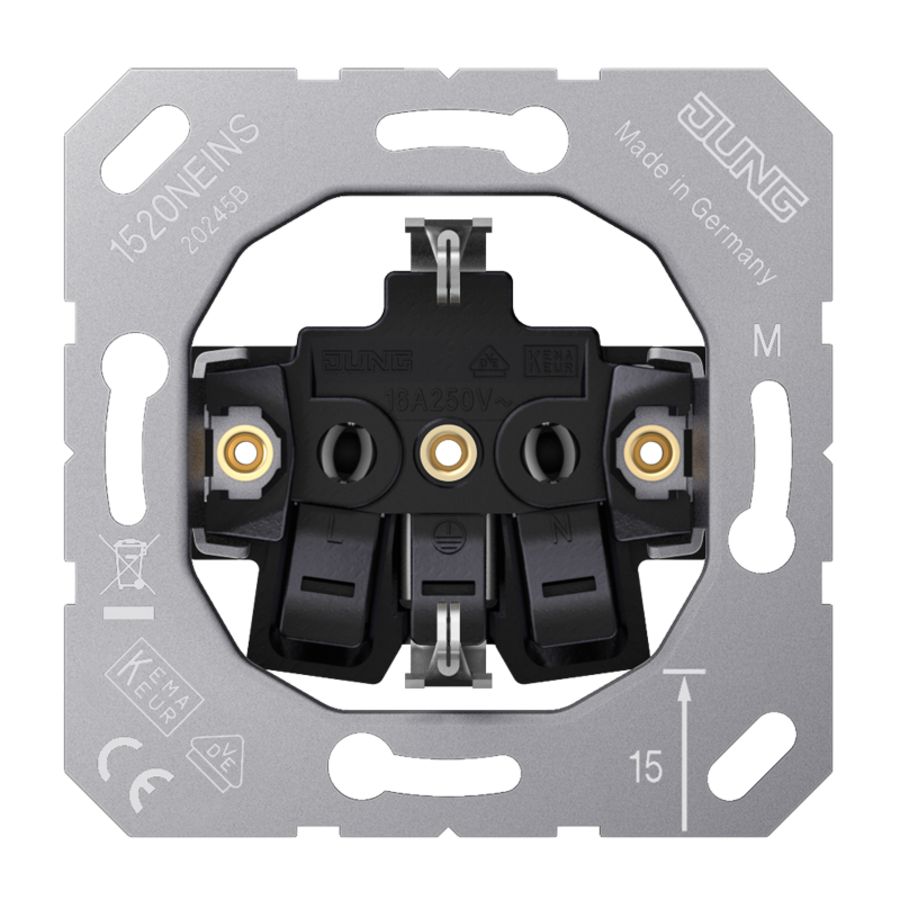 Wandcontactdoos inzet met R/A