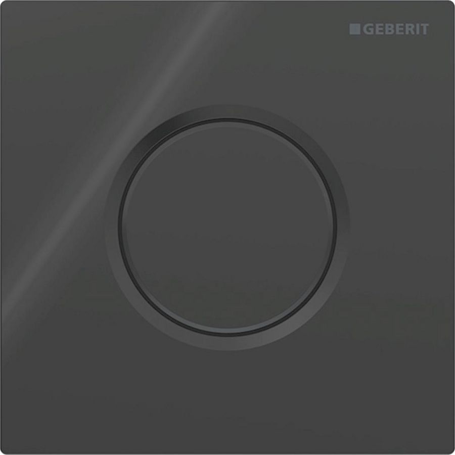 Urinoirsturing pneumatisch type 01bedieningsplaat ROUND: Gitzwart RAL 9005