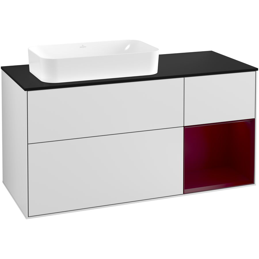 Wastafelonderkast Finion 1200x603x501mm White Matt Lacquer G282HBMT