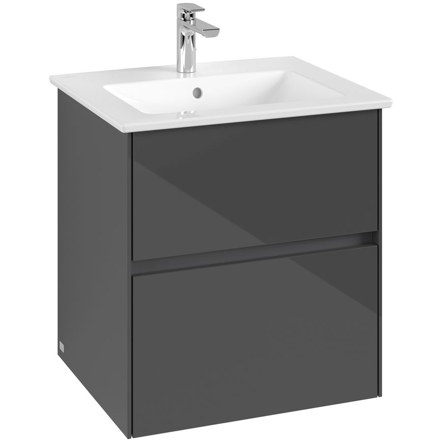 Wastafelonderkast Collaro 561x610x480mm Glossy Grey C14200FP
