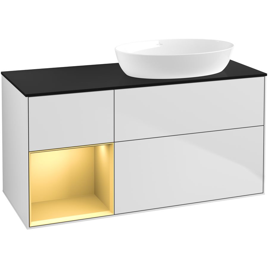 Wastafelonderkast Finion 1200x603x501mm White Matt Lacquer GA42HFMT