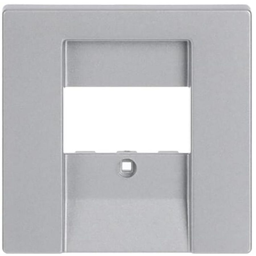 Centraalplaat luidsprekercontactdoos/TAE/USB f-aluzilver (1766-83)