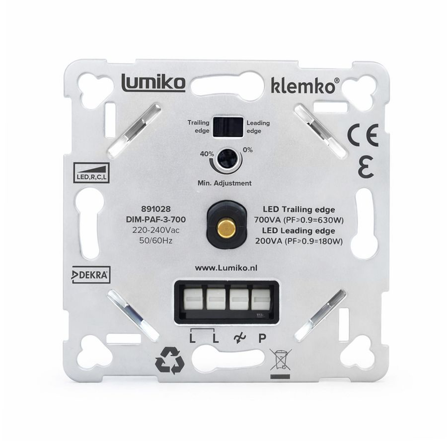 Universele leddimmer faseafsnijding tussen 5-600W Klemko