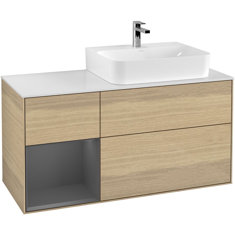 Wastafelonderkast Finion 1200x603x501mm Oak Veneer F141GKPC