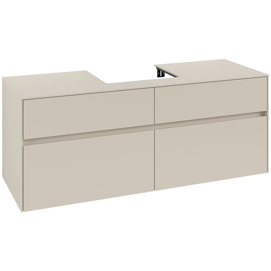 Wastafelonderkast Collaro 1400x548x500mm Cashmere Grey C073B0VN