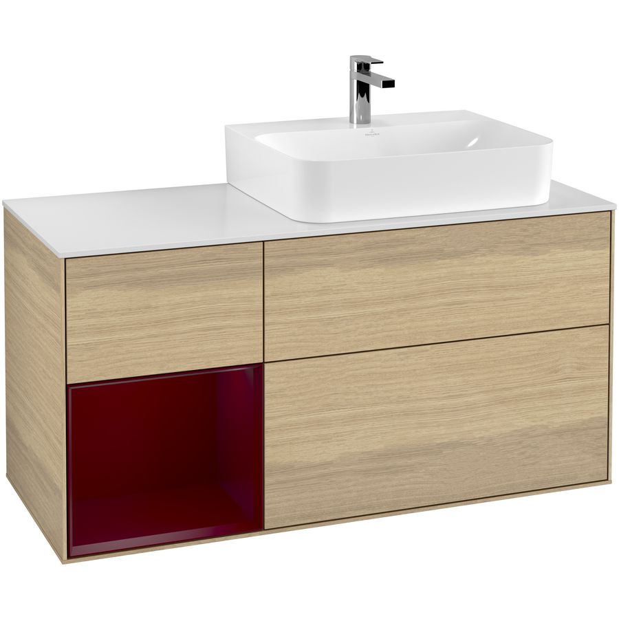 Wastafelonderkast Finion 1200x603x501mm Oak Veneer F141HBPC