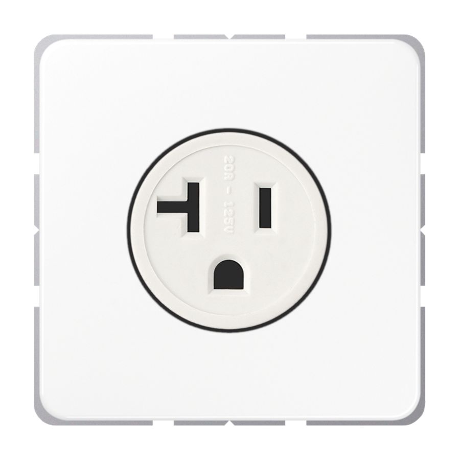 Wandcontactdoos alpin wit Us-Nema 20 A CD500