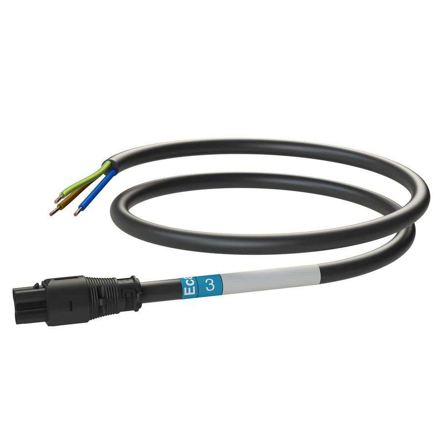 Patchkabel Female-open 3m 3G2,5 zwart Eca VVE=10