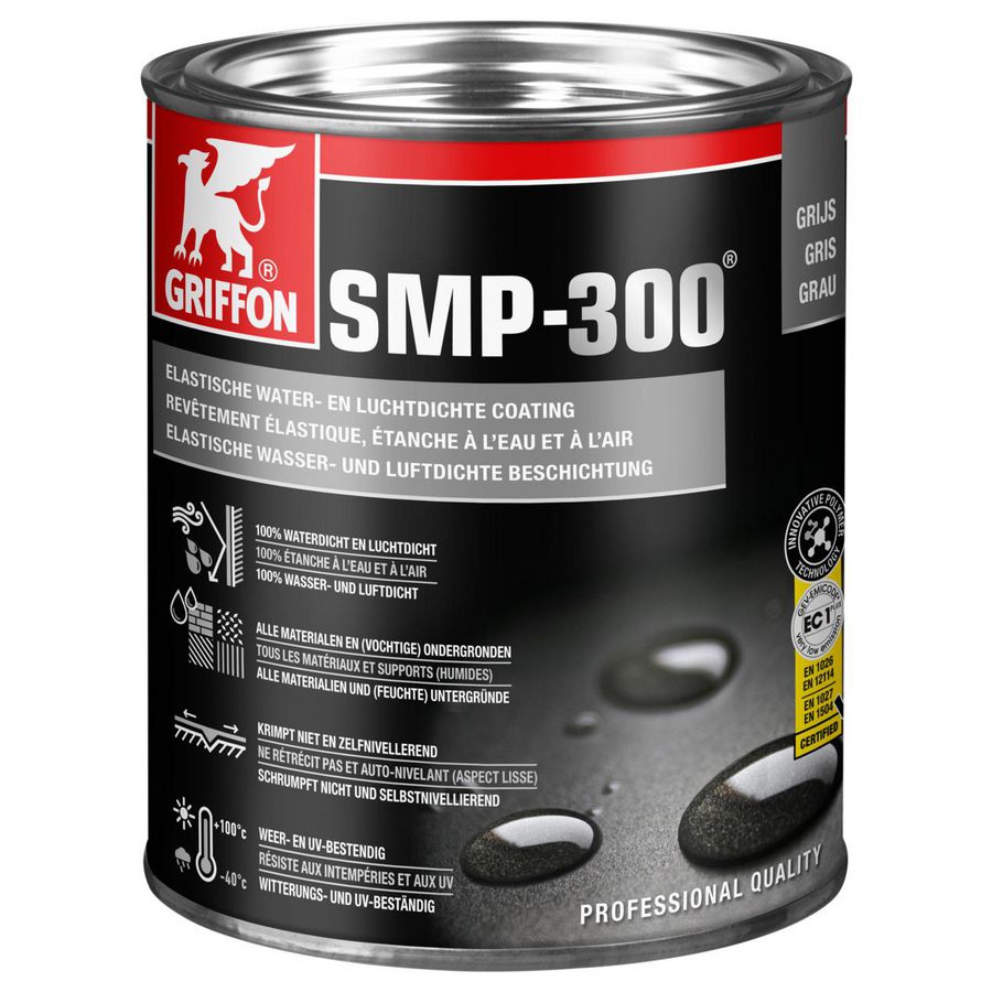 Blik SMP 300 met drukdeksel grijs 1kg VVE=6