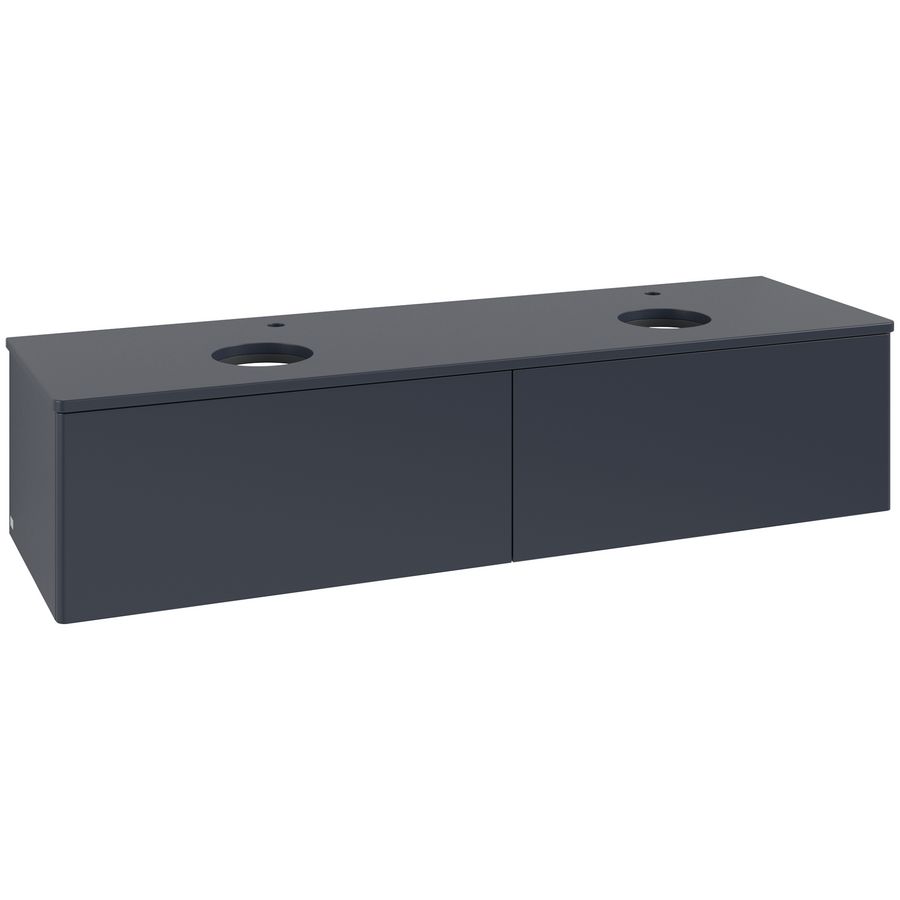 Wastafelonderkast Antao 1600x360x500mm Mid.Blue Matt Lacquer K39050HG