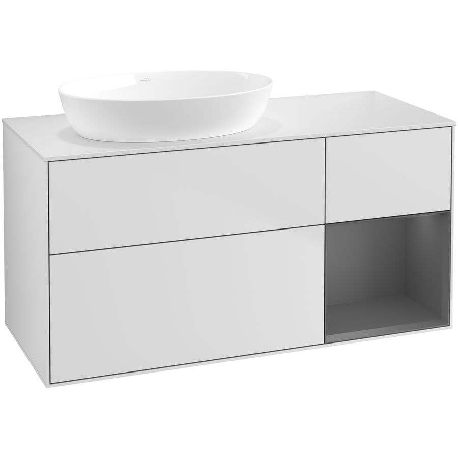 Wastafelonderkast Finion 1200x603x501mm White Matt Lacquer GA51GKMT