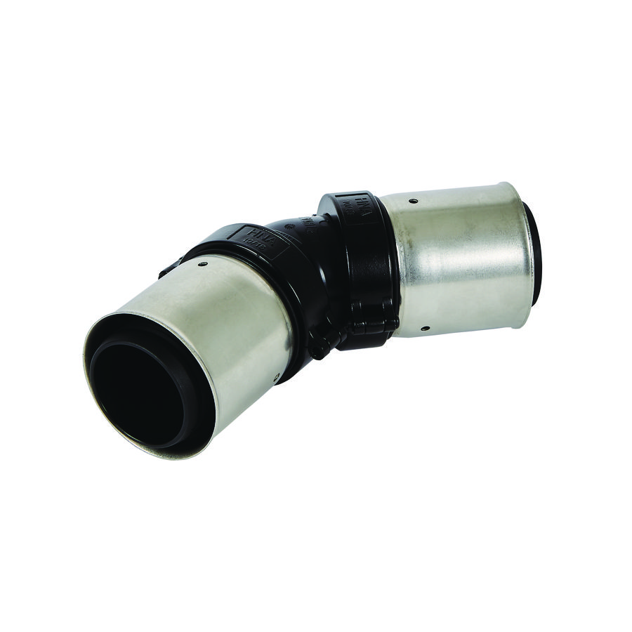 Kniekoppeling persaansluiting 45° 27PK 75x75mm kunststof