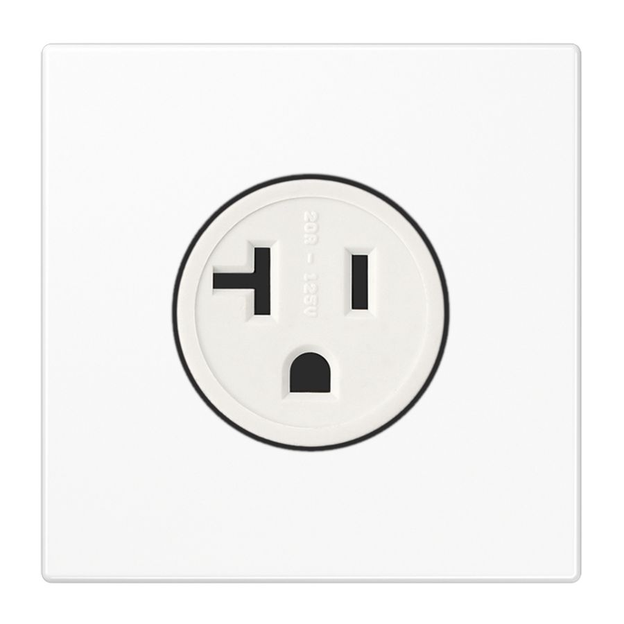 Wandcontactdoos US-Nema 20A LS alpin wit