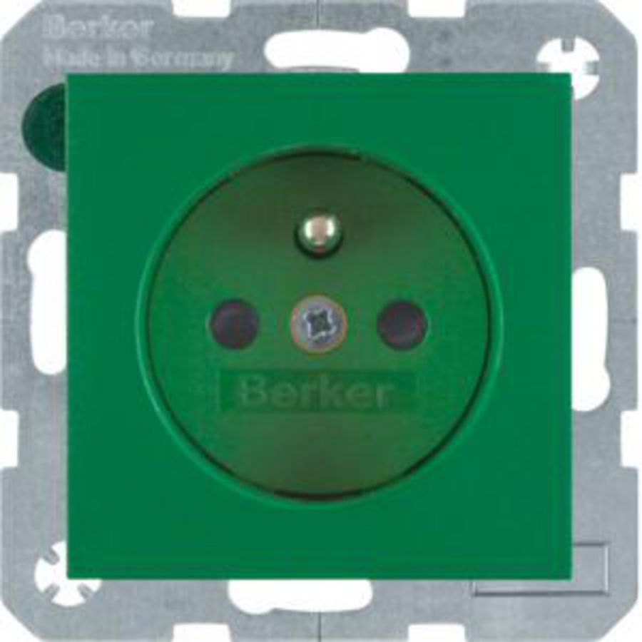Wandcontactdoos penaarde steek berker S.1/B.3/B.7 groen mat