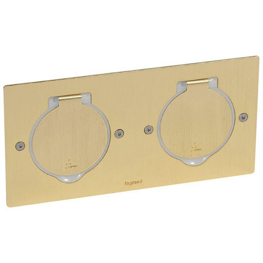 Vloerdoos platinum 2x2 modulen rechthoekig brons IP44 IK08
