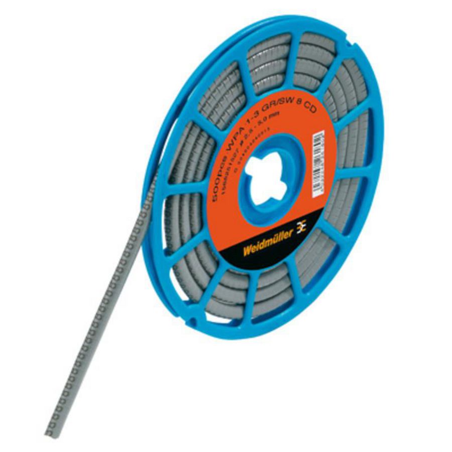 Kabelcoderingsyst. grijs O.D.2.5-5mm PVC soft witho VVE=500
