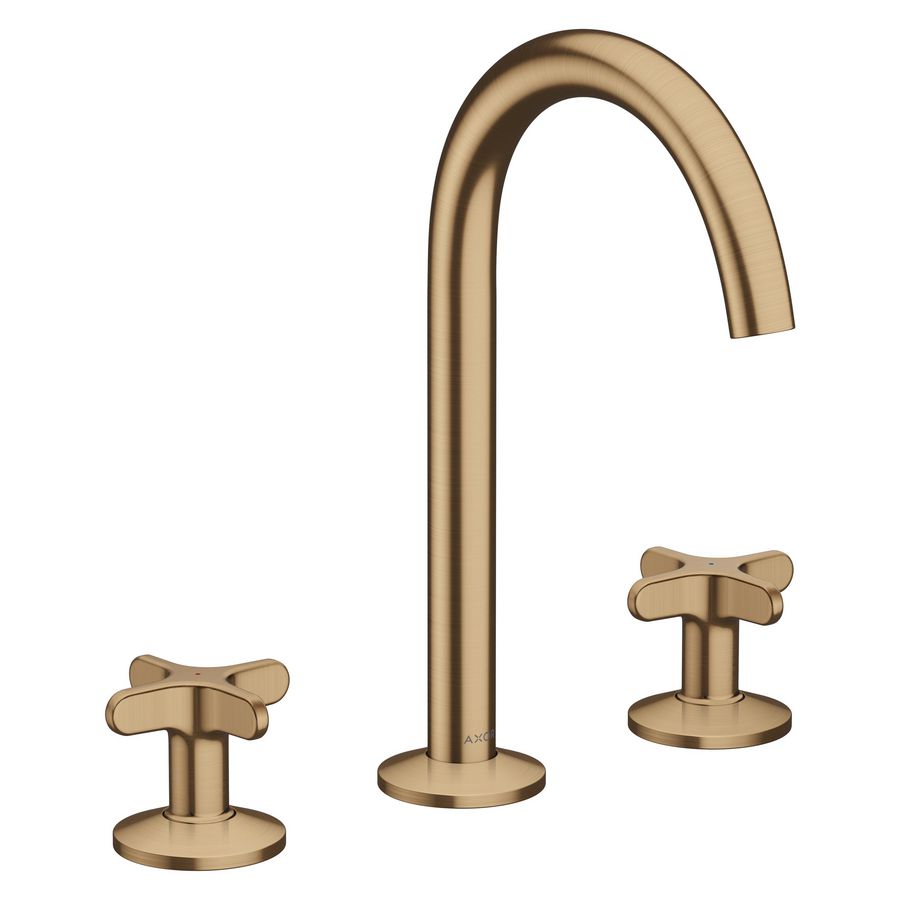 Wastafelmengkraan AXOR One 3-gats 170 en PO afvoer Brushed Bronze