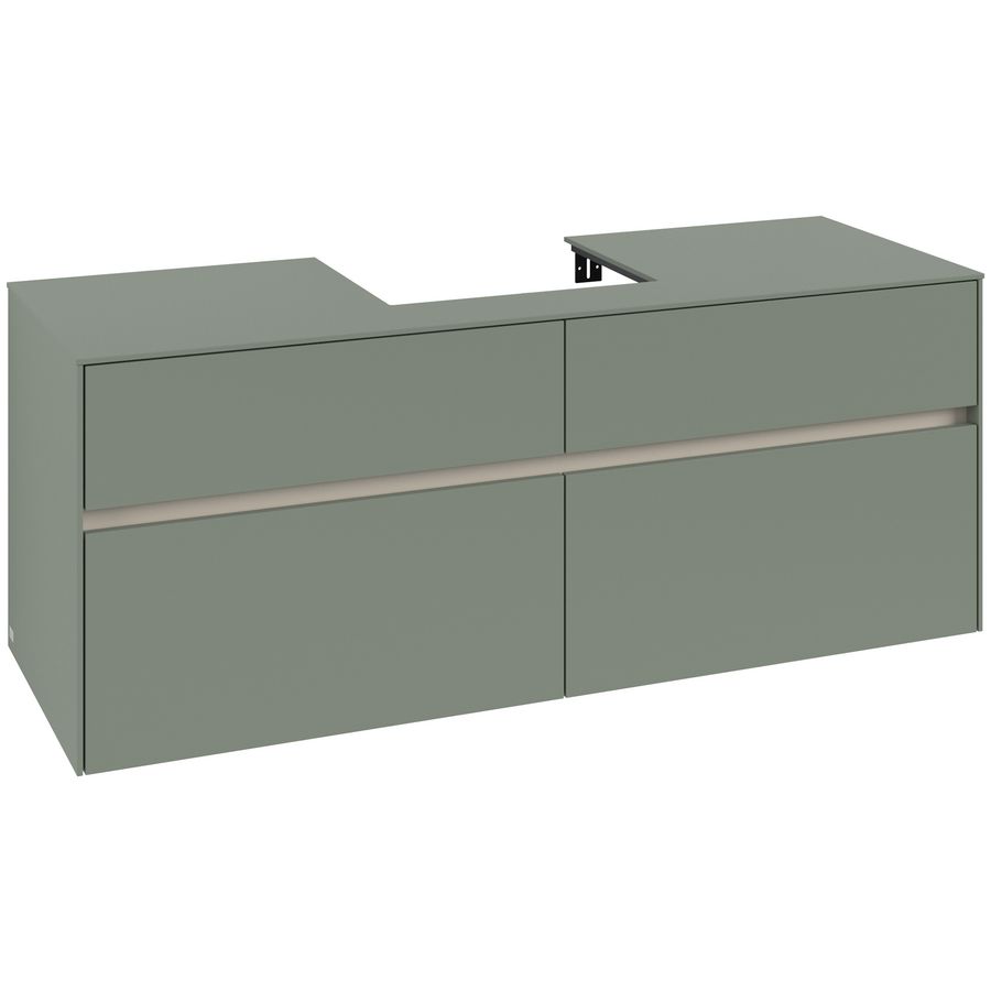 Wastafelonderkast Collaro 1400x548x500mm Soft Green C073B0AF