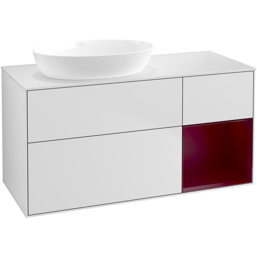 Wastafelonderkast Finion 1200x603x501mm White Matt Lacquer GA51HBMT