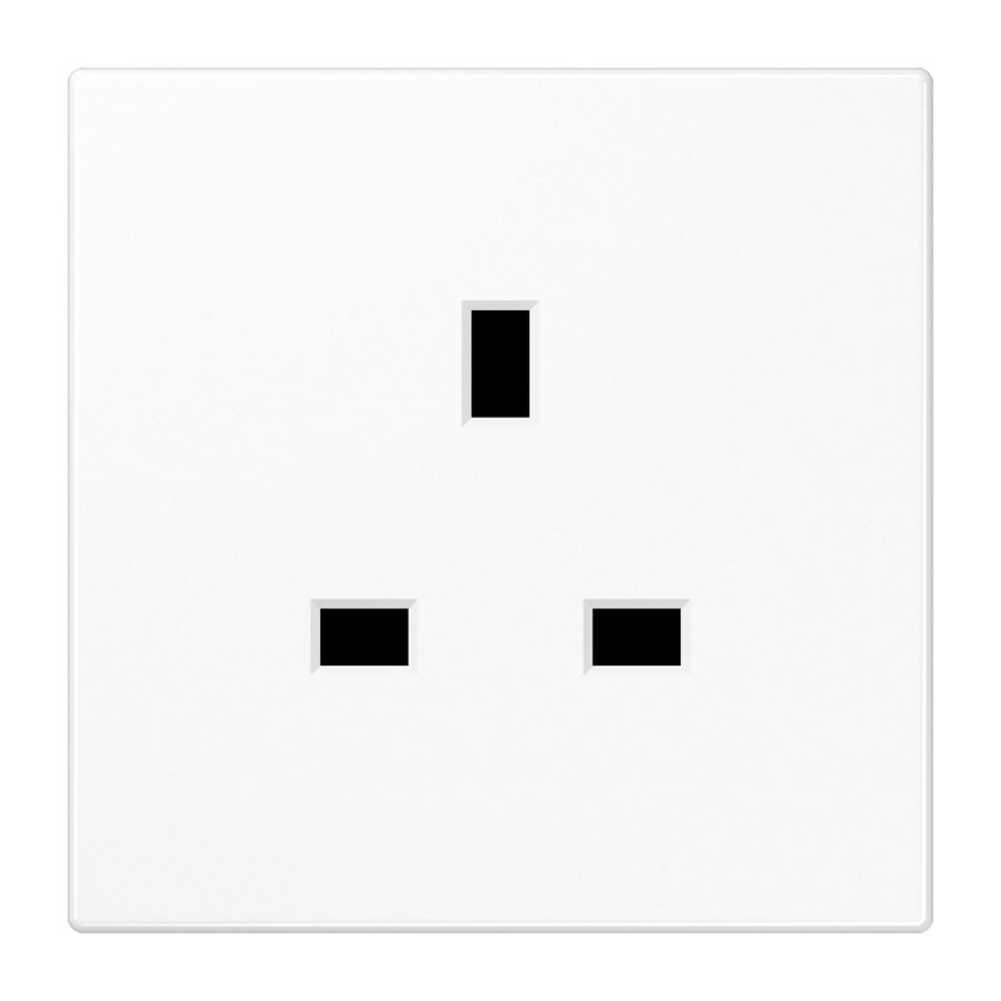 Wandcontactdoos British Standard 13A LS alpin wit