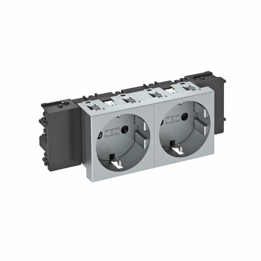 Contactdoos 2-vdg 0gr moduul-45 zijaans. 250V 10/16A 6120372