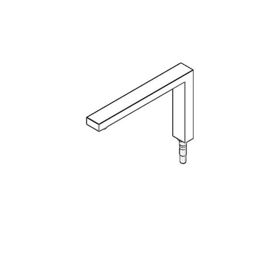 Uitloop 272x171x36mm, 8l/min. Platina gebors.