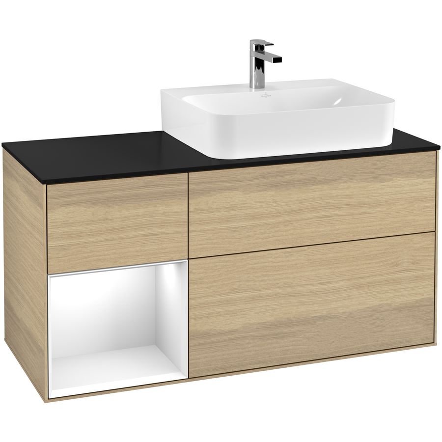 Wastafelonderkast Finion 1200x603x501mm Oak Veneer F142GFPC