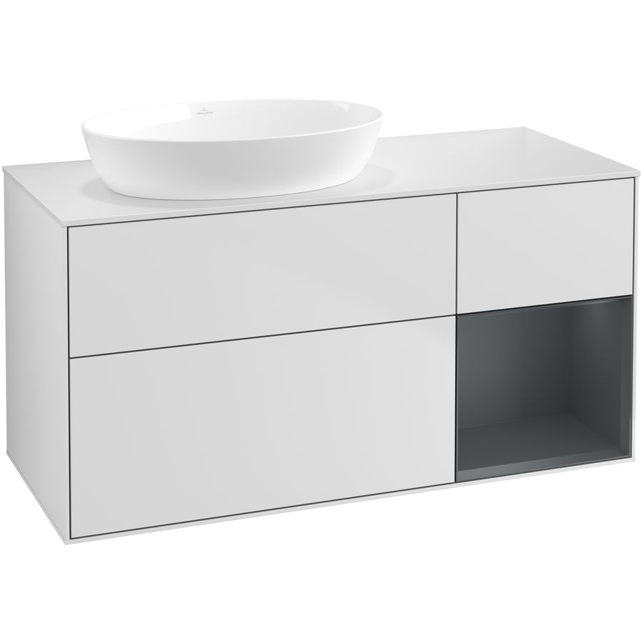 Wastafelonderkast Finion 1200x603x501mm White Matt Lacquer GA51HGMT