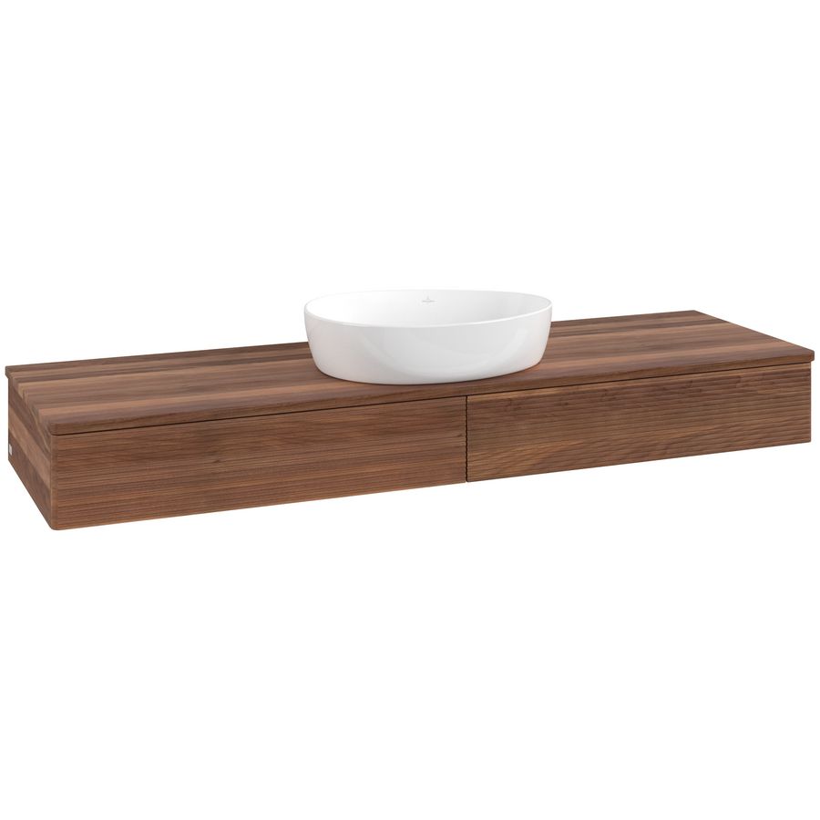 Wastafelonderkast Antao 1600x190x500mm Warm Walnut K14112HM