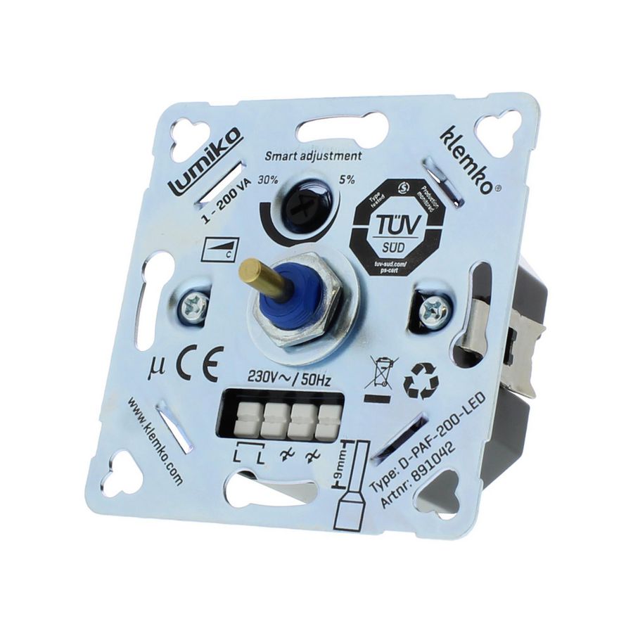 Universele leddimmer faseafsnijding tussen 1-200W Klemko