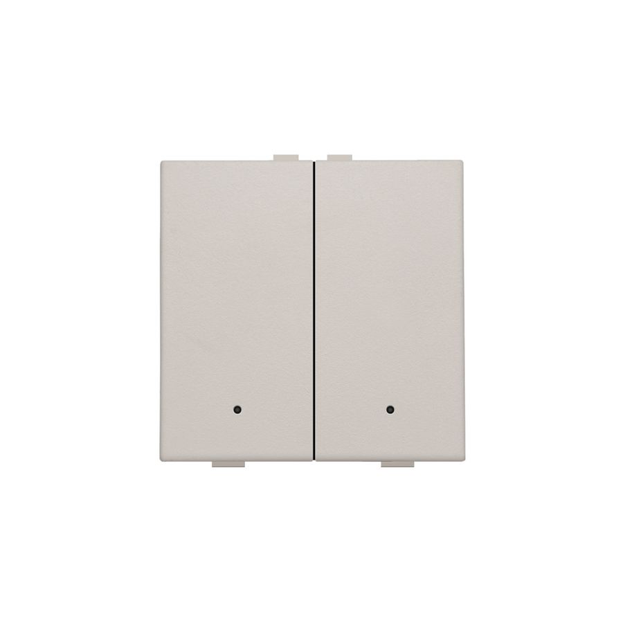 2-voudige drukknop leds/comf.sens. HomeControl light grey
