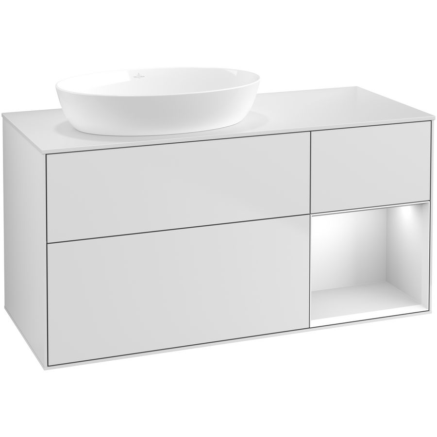 Wastafelonderkast Finion 1200x603x501mm White Matt Lacquer GA51MTMT