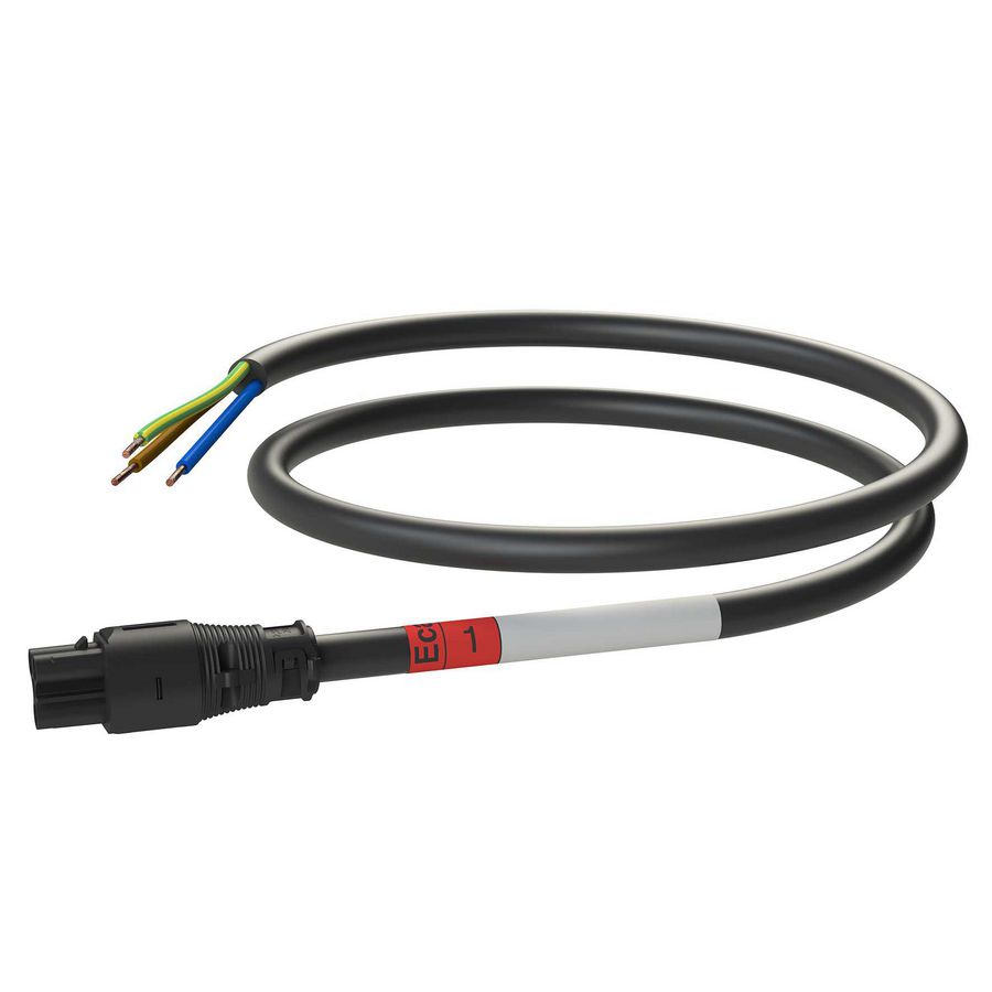 Patchkabel Female-open 1m 3G2,5 zwart Eca VVE=5