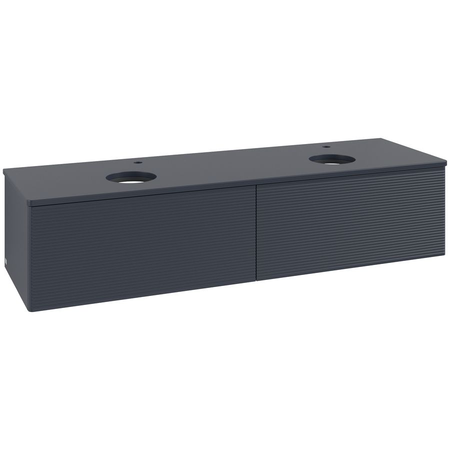 Wastafelonderkast Antao 1600x360x500mm Mid.Blue Matt Lacquer K39150HG