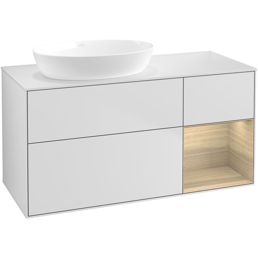 Wastafelonderkast Finion 1200x603x501mm White Matt Lacquer GA51PCMT