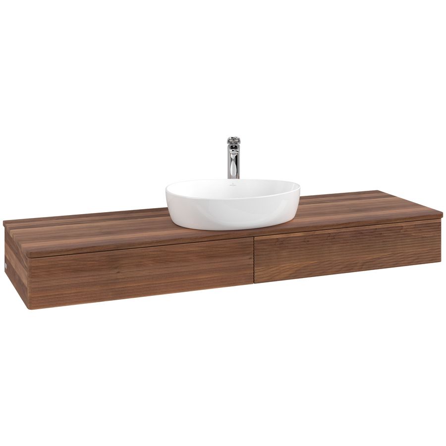Wastafelonderkast Antao 1600x190x500mm Warm Walnut K14152HM