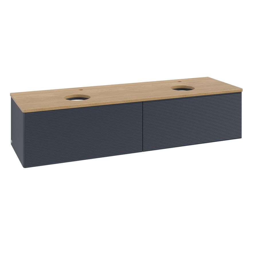 Wastafelonderkast Antao 1600x360x500mm Mid.Blue Matt Lacquer K39151HG