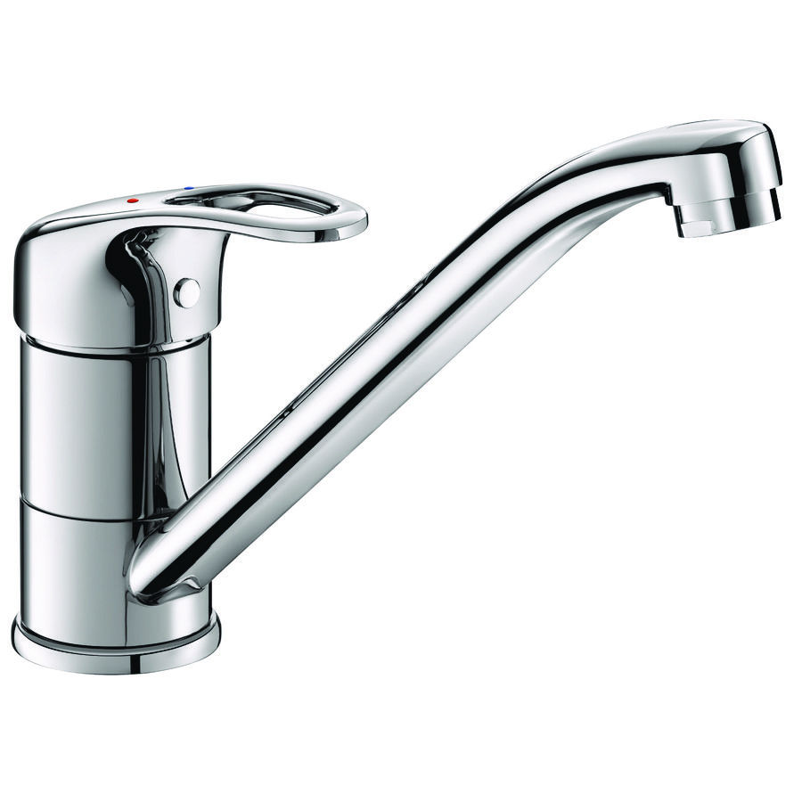 Spoeltafelmengkraan uitloop draaibaar h.145 l.225 open gr