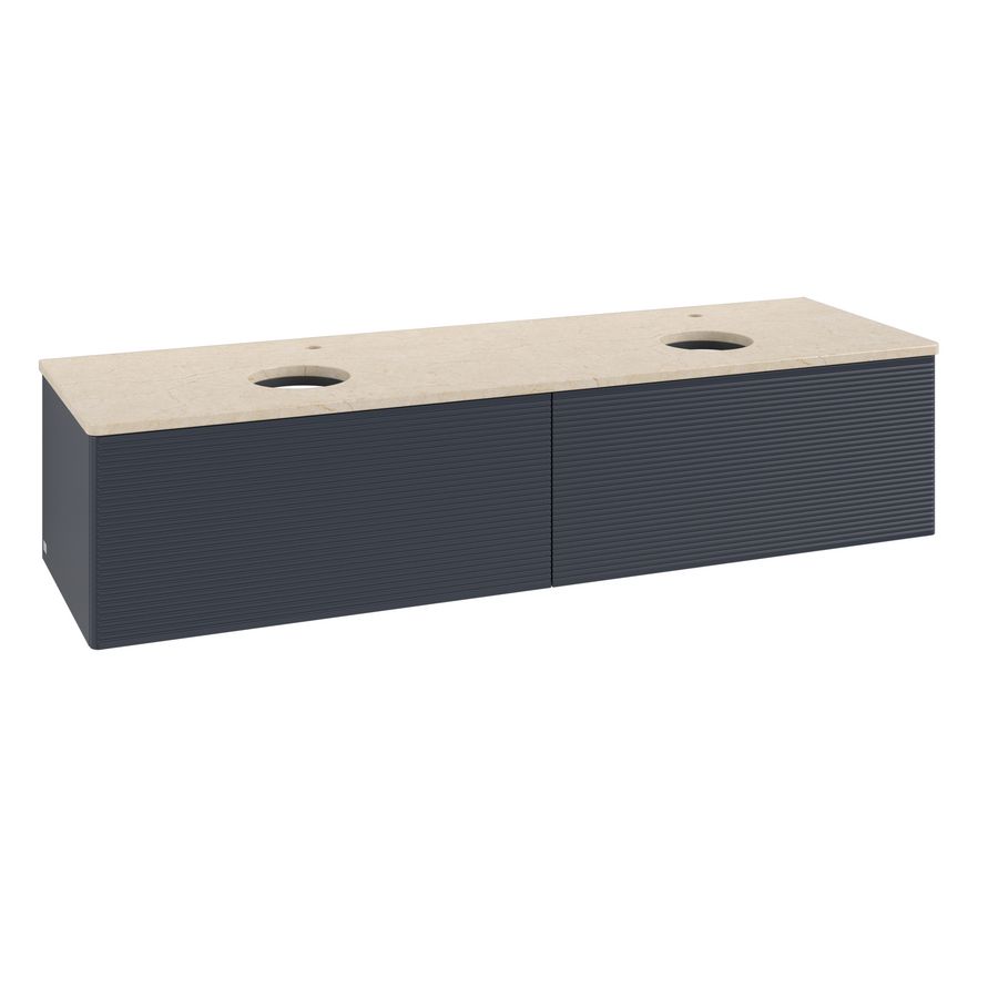 Wastafelonderkast Antao 1600x360x500mm Mid.Blue Matt Lacquer K39153HG