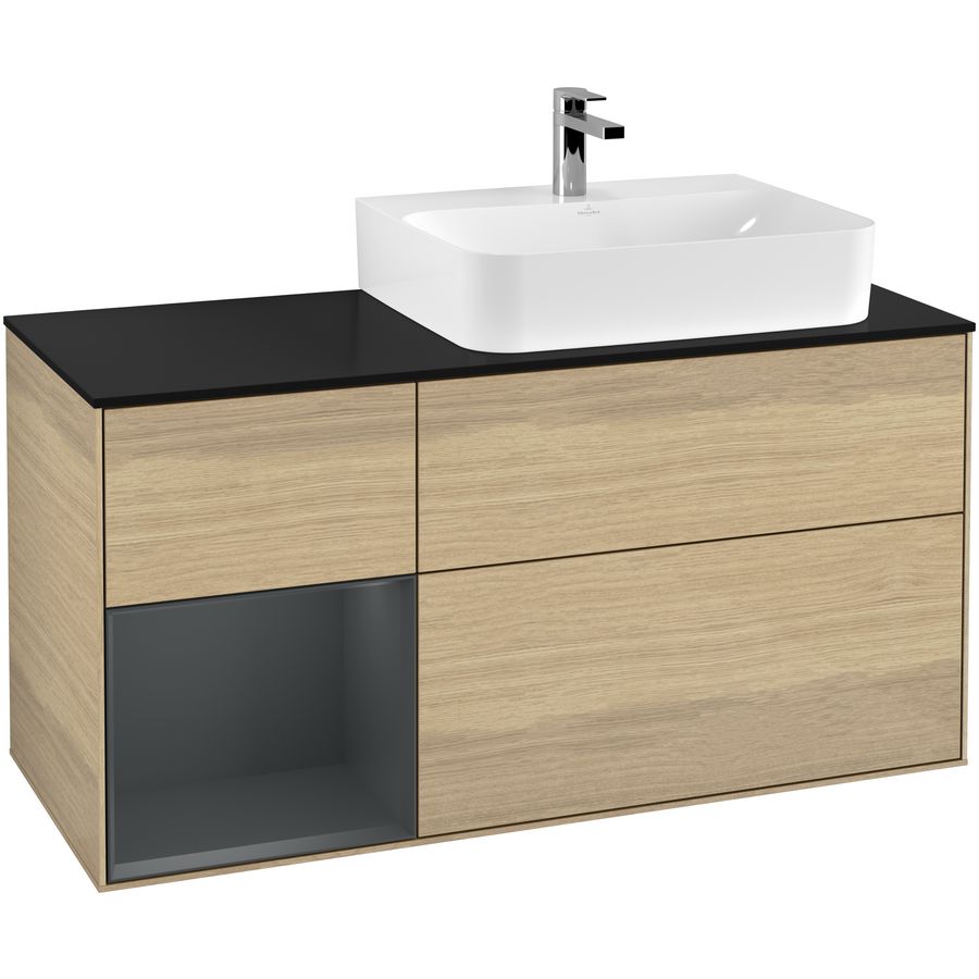 Wastafelonderkast Finion 1200x603x501mm Oak Veneer F142HGPC