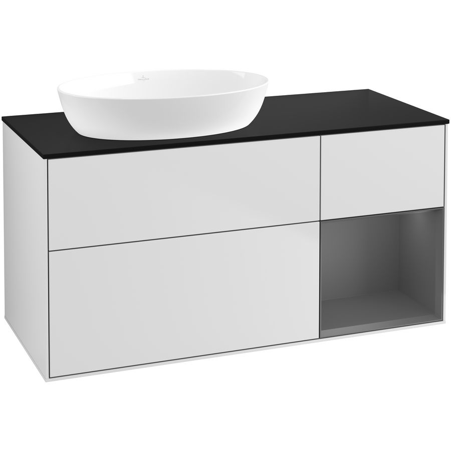 Wastafelonderkast Finion 1200x603x501mm White Matt Lacquer GA52GKMT
