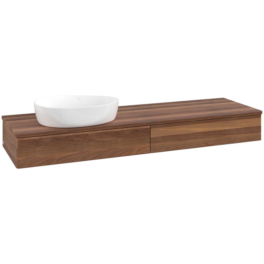 Wastafelonderkast Antao 1600x190x500mm Warm Walnut K15012HM
