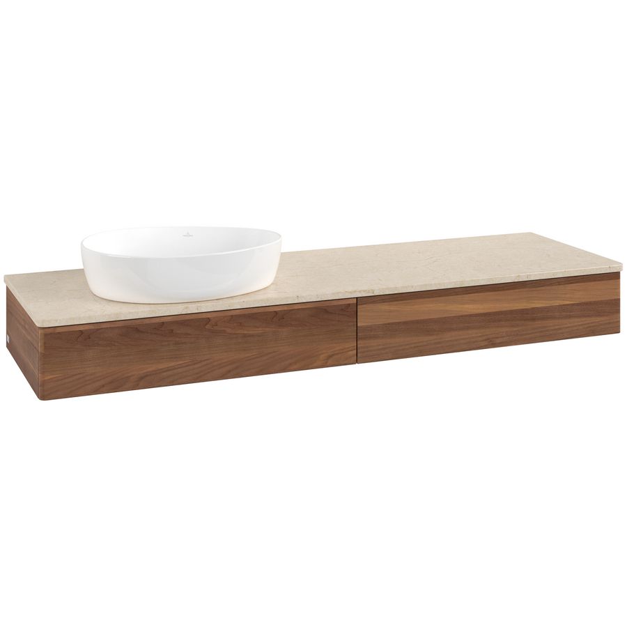 Wastafelonderkast Antao 1600x190x500mm Warm Walnut K15013HM