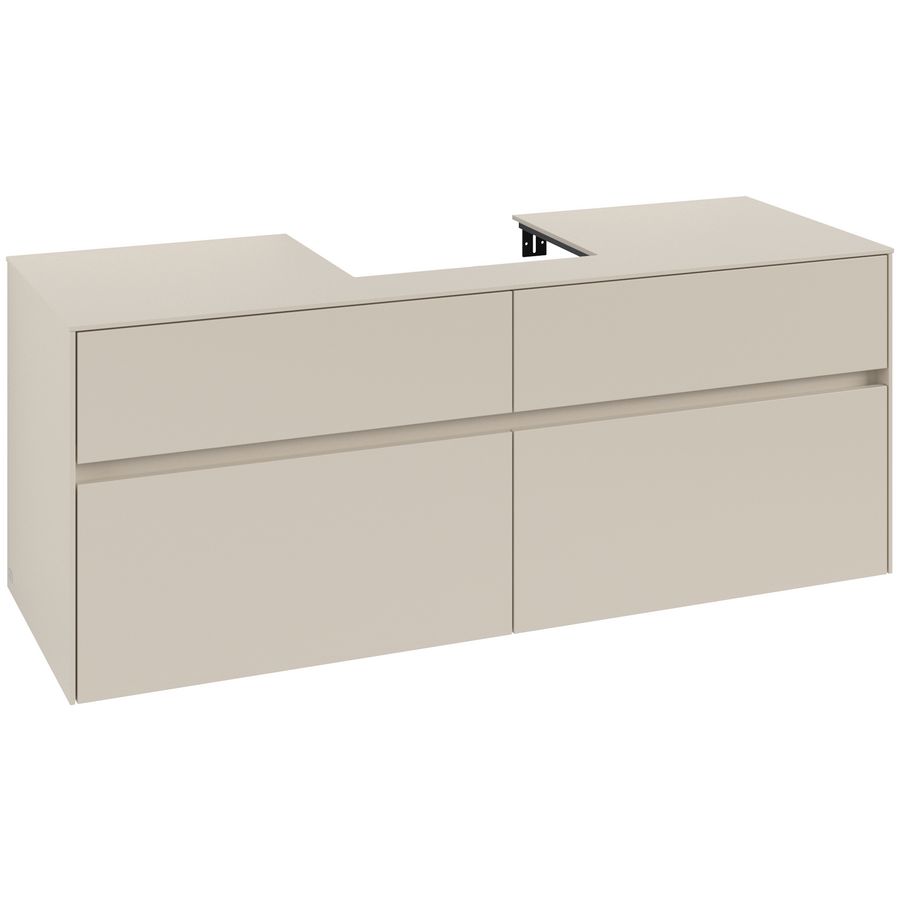 Wastafelonderkast Collaro 1400x548x500mm Cashmere Grey C07300VN