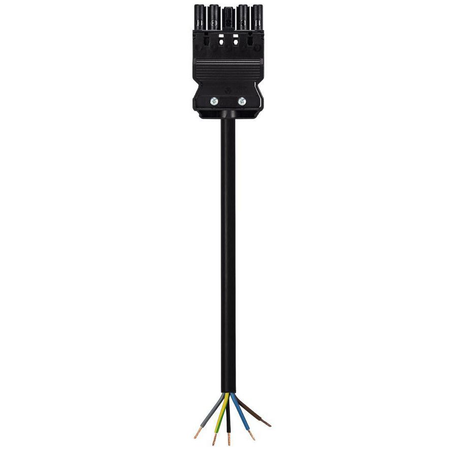 Aansluitsnoer GST18I3 female 2,5mm² 700cm PVC ECA zwart VVE=5