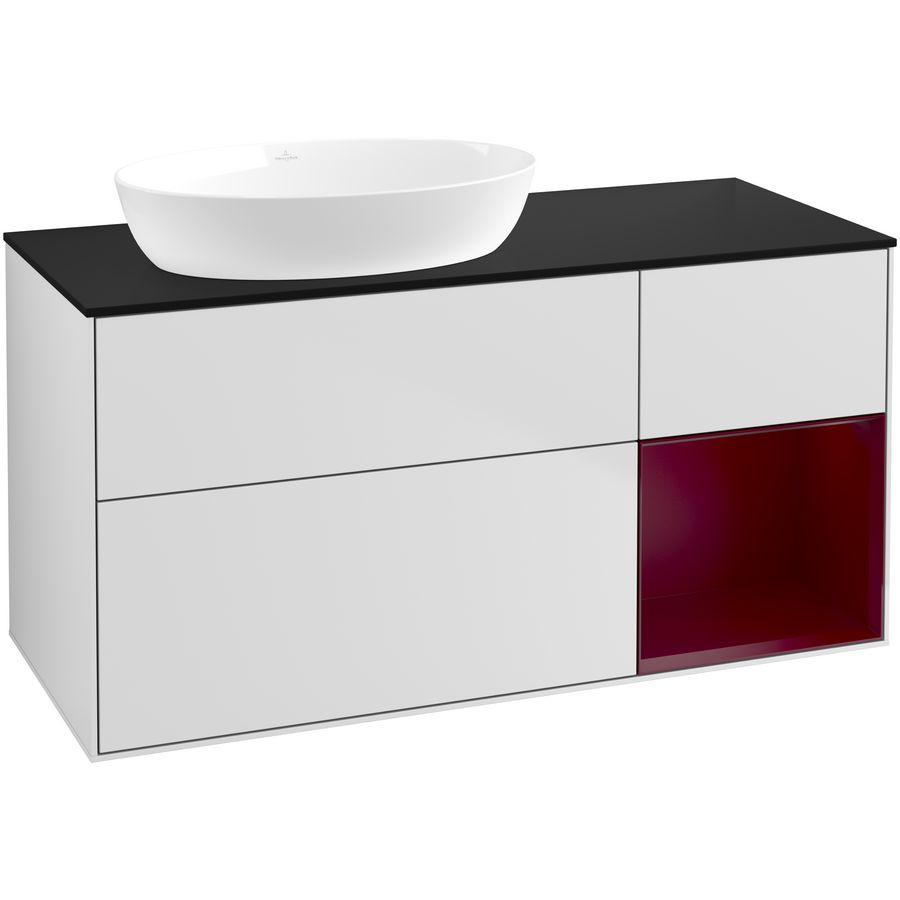 Wastafelonderkast Finion 1200x603x501mm White Matt Lacquer GA52HBMT