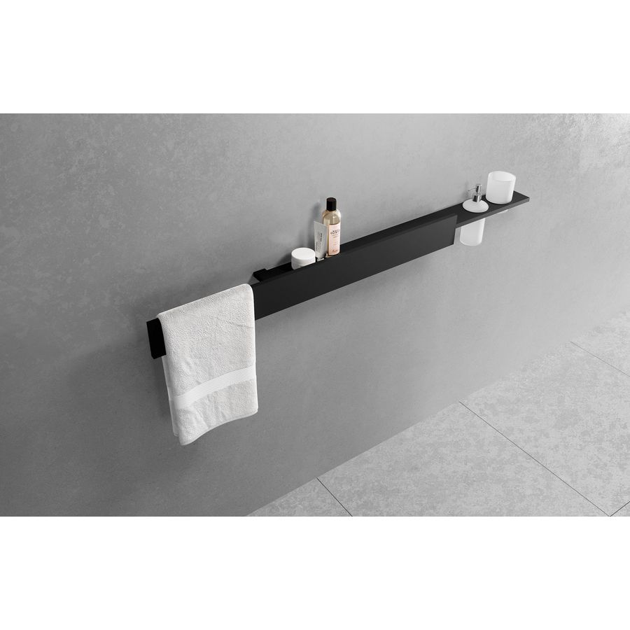 Planchet met front l+hh incl.glas en zeepdisp 100 wit mat