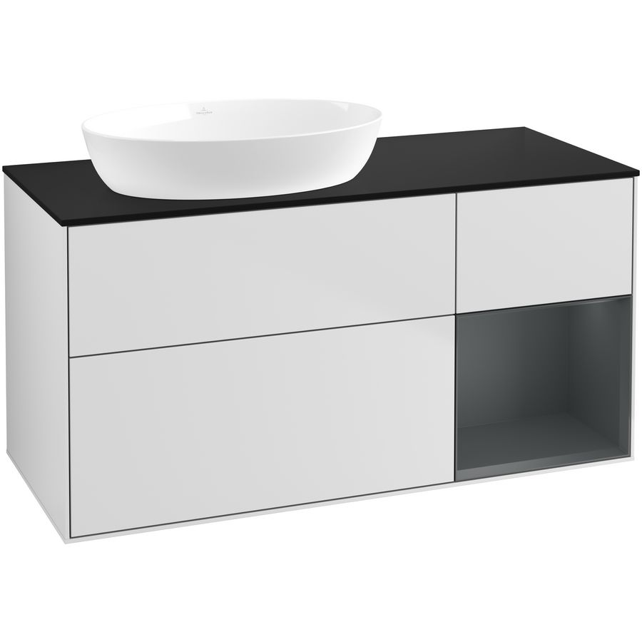 Wastafelonderkast Finion 1200x603x501mm White Matt Lacquer GA52HGMT