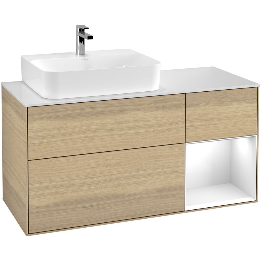 Wastafelonderkast Finion 1200x603x501mm Oak Veneer F151GFPC