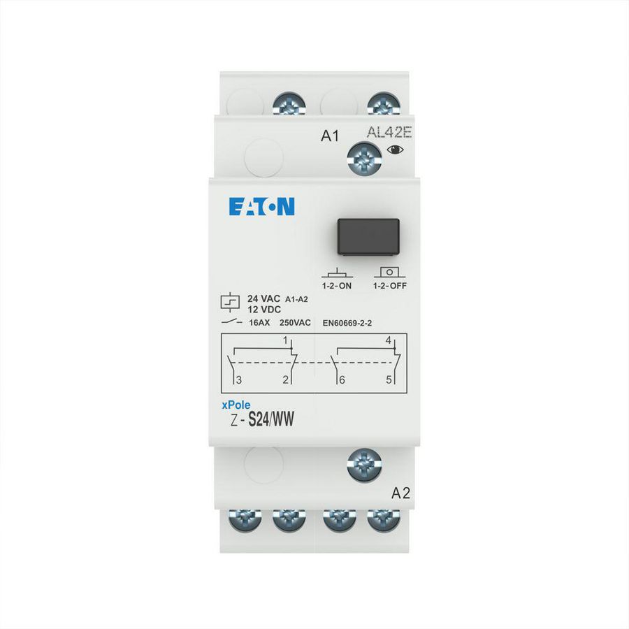 Impulsrelais Z-S24/WW-24 VAC/12 VDC-16A-2W contact-2TE